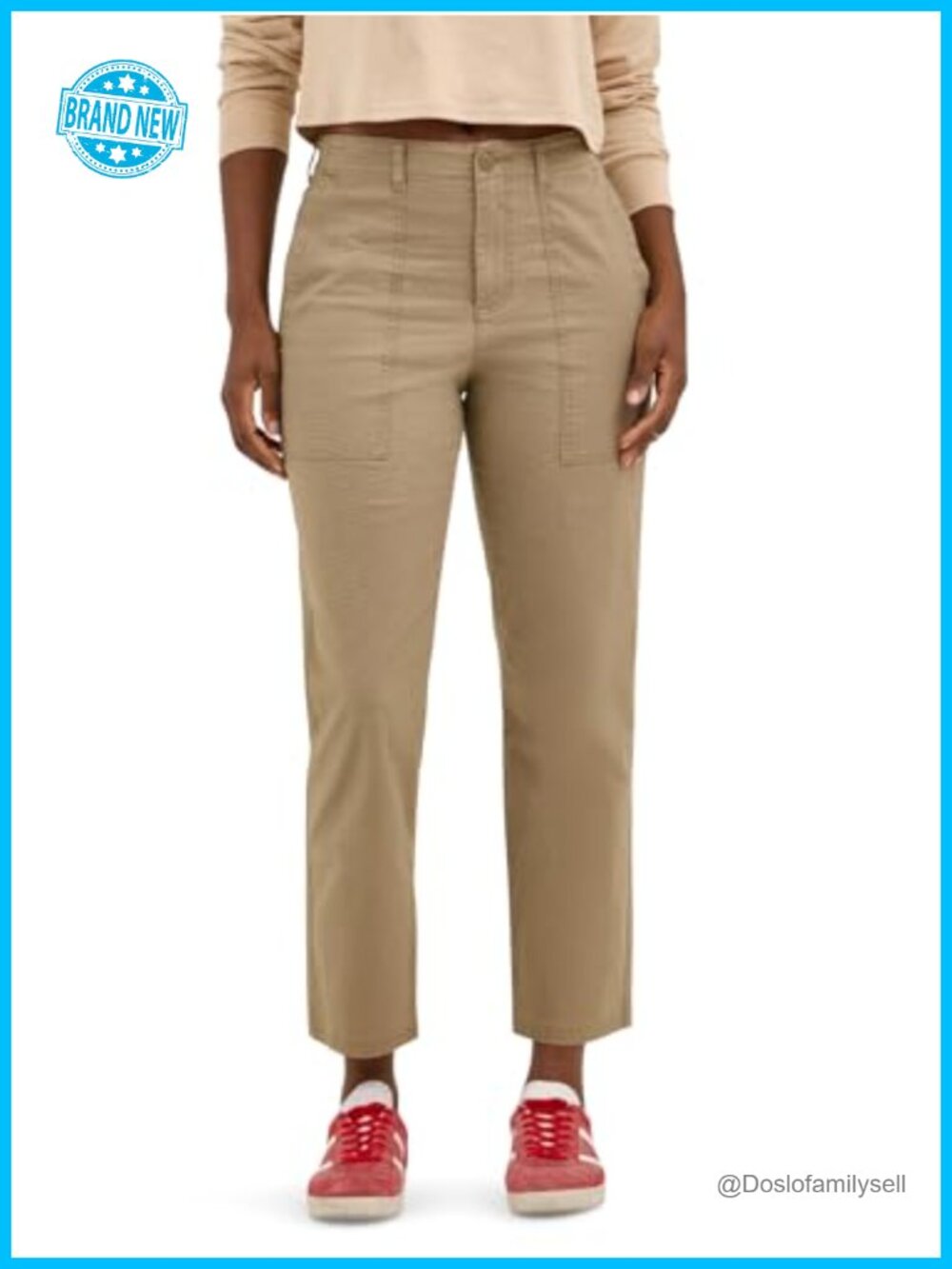 Women's Legendary 26" Utility Crop Pant - Mid Rise Straight Leg Cotton Blend